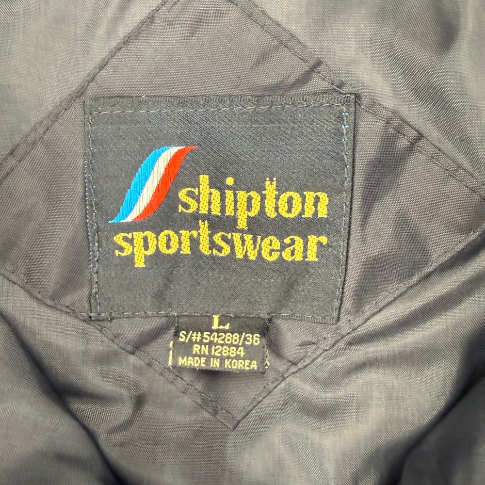 Vintage Shipton Sportswear Puffer Vest Mens Large Colorblock Black Tan Red Zip - Picture 4 of 16